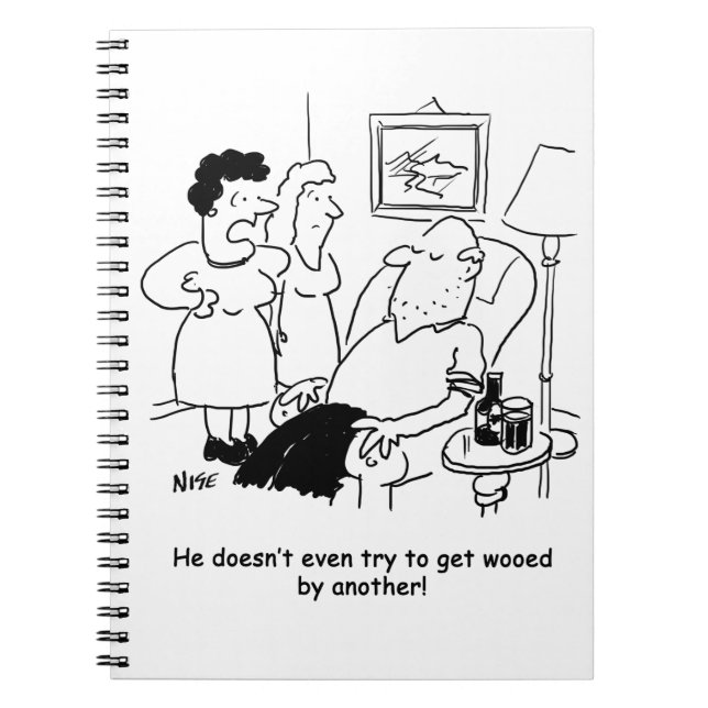 Caderno Espiral Esposa Reclama Marido não tenta ser Wooed (Frente)