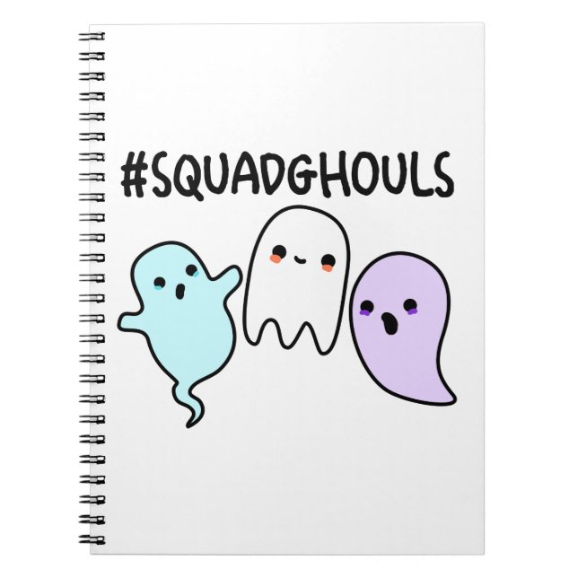 Caderno Espiral Esquadrão Ghouls Piada de Fantasma de Halloween En (Frente)