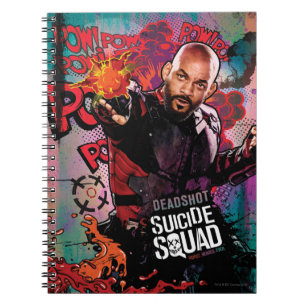 Caderno Espiral Esquadrão Suicida Grafite de Carateres Mortos
