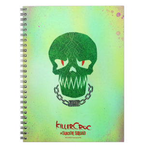 Caderno Espiral Esquadrão Suicida   Ícone da cabeça da Killer Croc