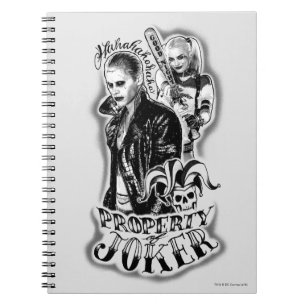 Caderno Espiral Esquadrão Suicida Joker & Harley Airbrush Tatto
