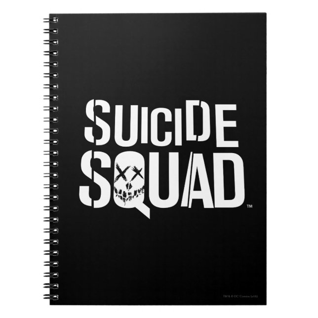 Caderno Espiral Esquadrão Suicida | Logotipo branco (Frente)