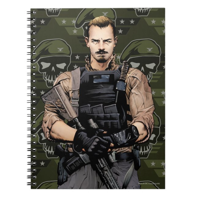 Caderno Espiral Esquadrão Suicida | Rick Flag Quic Book Art (Frente)