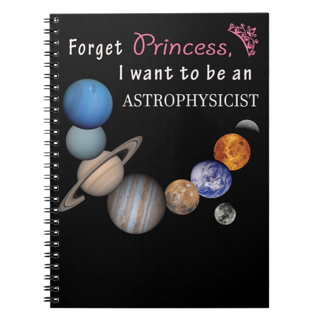 Caderno Espiral Esqueça Princesa - Astrofísico (Frente)