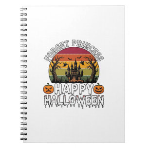 Caderno Espiral Esqueça Princesa Feliz Halloween Casa Assombrada B