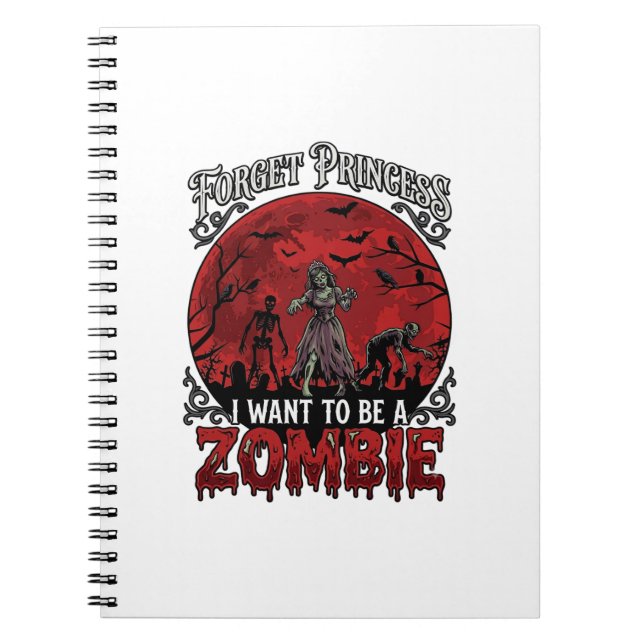 Caderno Espiral Esqueça Princesa Morcego Cemitério Lua de Sangue Z (Frente)