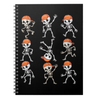 Caderno Espiral Esqueleto de Halloween Dançando Crianças