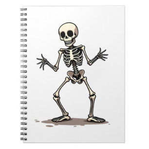 Caderno Espiral Esqueleto Fazendo o Dab � Camisa de Dança Divertid