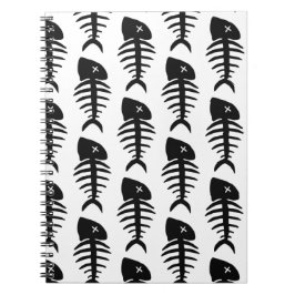 Caderno Espiral esqueleto inoperante dos peixes