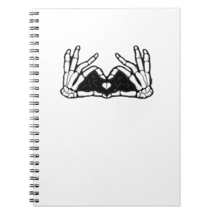Caderno Espiral Esqueleto Mãos O Coração