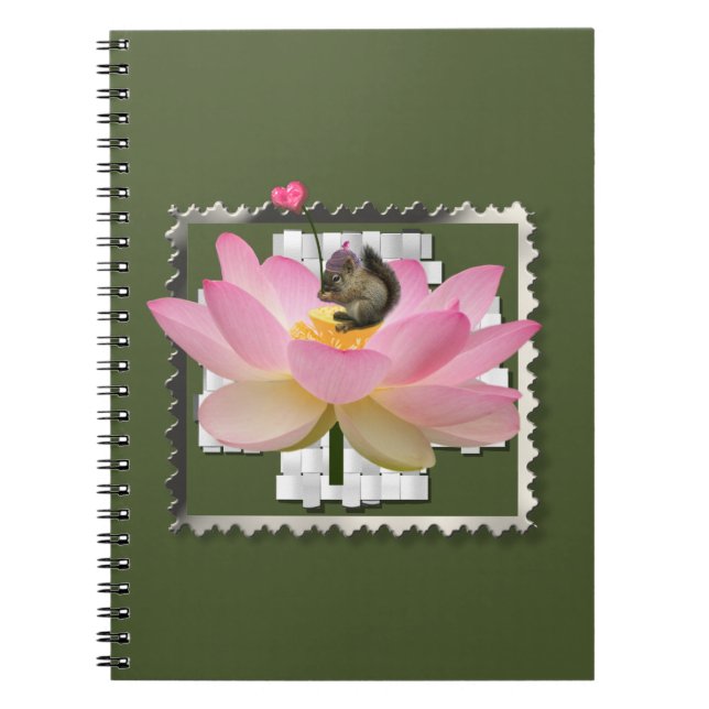 Caderno Espiral Esquilo de Bebê (Frente)