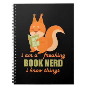 Caderno Espiral Esquilo do Nerd de Livro
