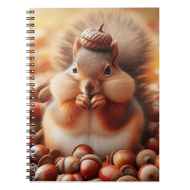 Caderno Espiral Esquilo Fluffy (Frente)