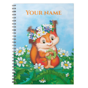 Caderno Espiral esquilo laranja