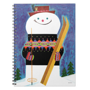 Caderno Espiral Esquis para o boneco de neve