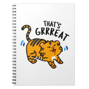 Caderno Espiral Essa é uma Grande Piada do Rugido do Tigre