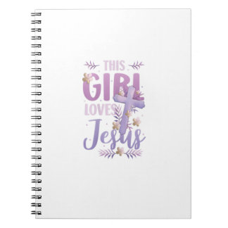 Caderno Espiral Essa Menina ama Jesus, Uma Garota Cristã Bonita Je
