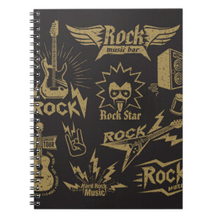 Caderno Espiral Essência da música rock endêmica