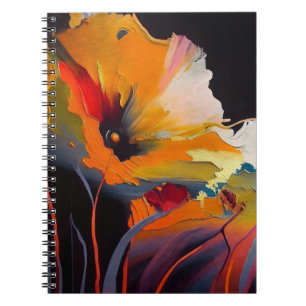 Caderno Espiral Essência do Jardim – Expressão Floral Abstrata