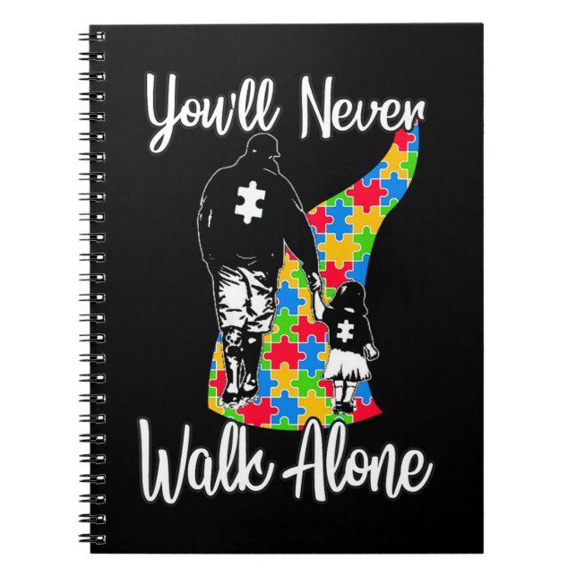 Caderno Espiral Esta bela design para um pai e uma filha (Frente)