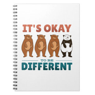 Caderno Espiral Está bem ser diferente de Convite Napkins
