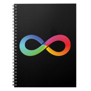 Caderno Espiral Esta camisa infinita do arco-íris simboliza o que