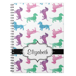 Caderno Espiral Está chovendo Dachshunds