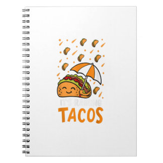 Caderno Espiral Está chovendo Tacos mexicanos Taco Previsão P