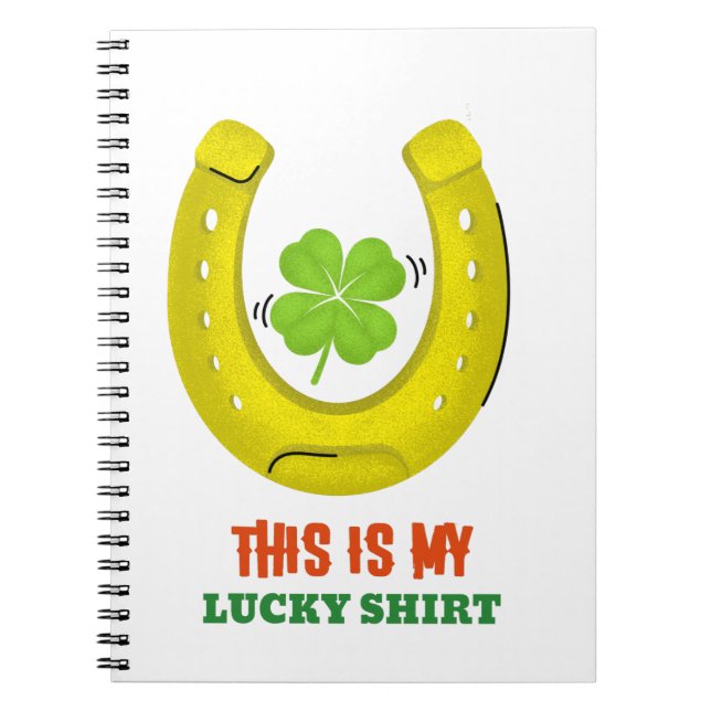 Caderno Espiral Esta É Minha Camisa da Sorte (Frente)