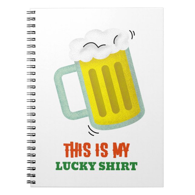 Caderno Espiral Esta É Minha Camisa da Sorte (Frente)