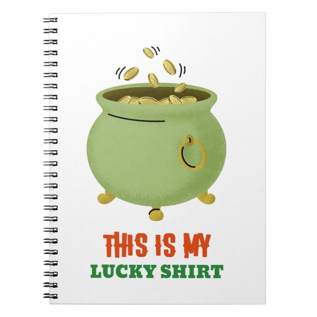 Caderno Espiral Esta É Minha Camisa da Sorte (Frente)