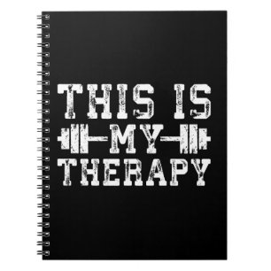 Caderno Espiral Esta é minha terapia - exercício do Gym inspirad