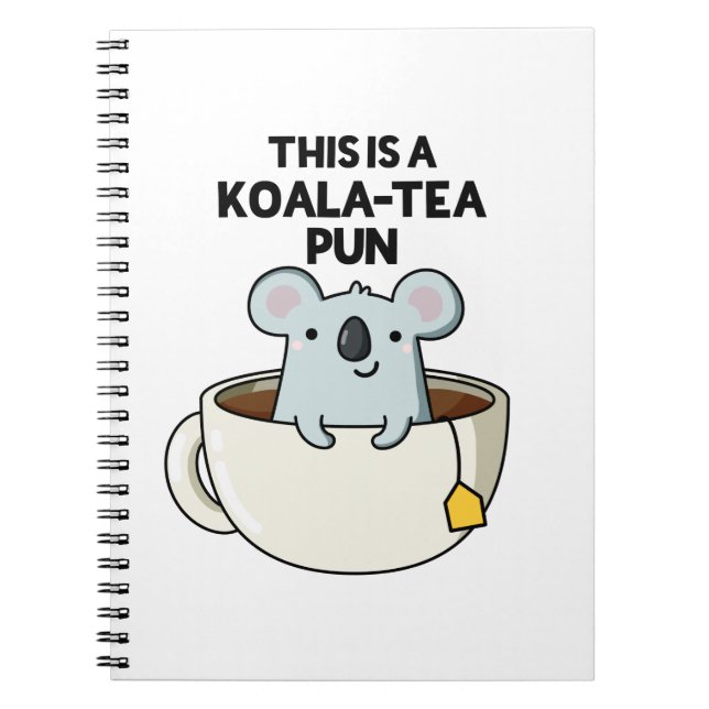 Caderno Espiral Esta É Uma Piada Koala-tea Divertida Piada de Koal (Frente)