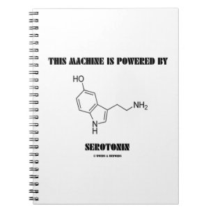 Caderno Espiral Esta máquina é psta pela serotonina (a química)
