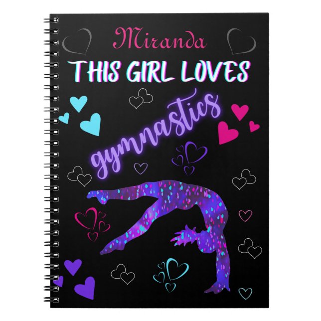 Caderno Espiral Esta Menina Adora A Ginástica (Frente)