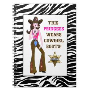 Caderno Espiral Esta Princesa Veste Botas Cowgirl!