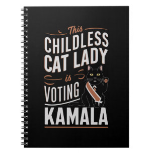 Caderno Espiral Esta Senhora dos Gatos sem Filhos está Votando em