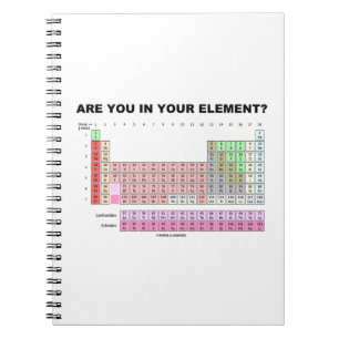 Caderno Espiral Está você em seu elemento? Humor da mesa periód