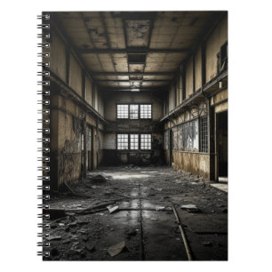 Caderno Espiral Estação Abandonada de dentro