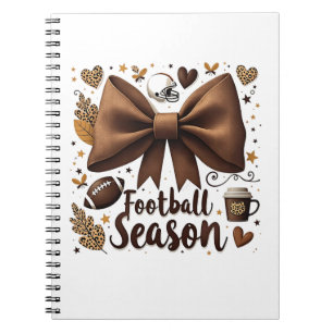 Caderno Espiral Estação de Futebol do Arco de Futebol Coquette no
