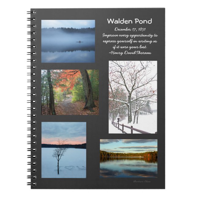 Caderno Espiral Estações da lagoa de Walden (Frente)
