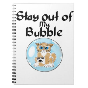 Caderno Espiral Estada fora de meu gato da bolha
