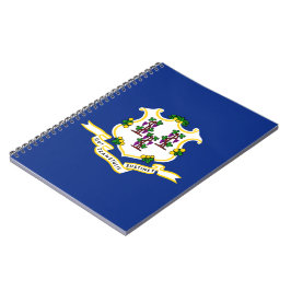 Caderno Espiral Estado de bandeira do Connecticut