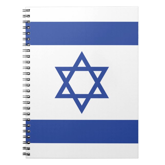 Caderno Espiral Estado de Israel Bandeira, Estrela do Judaísmo Dav (Frente)