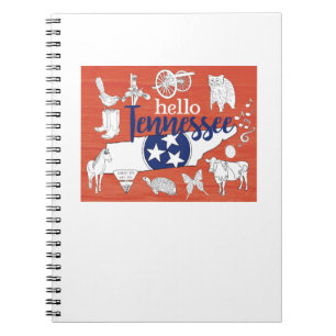 Caderno Espiral Estadual do Tennessee simboliza imagens de estado 
