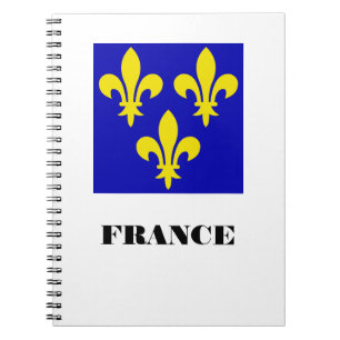 Caderno Espiral Estandarte Real Francês Medieval da Fidelidade Her
