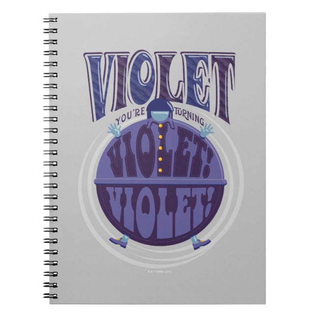 Caderno Espiral Estás a tornar-te violeta, Violet! (Frente)
