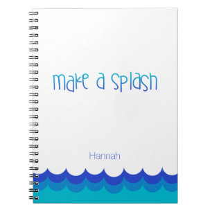Caderno Espiral Estatísticas de natação personalizadas