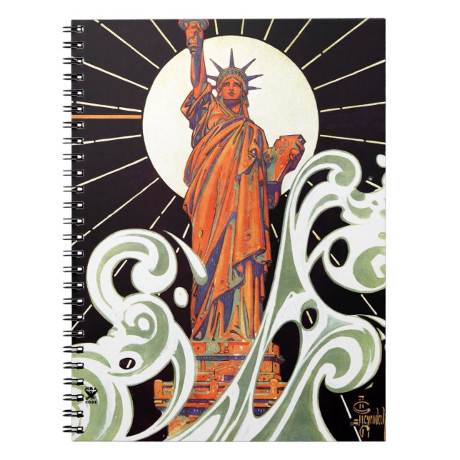 Caderno Espiral Estátua da liberdade (Frente)