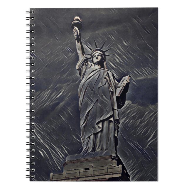 Caderno Espiral Estátua da Liberdade (Frente)